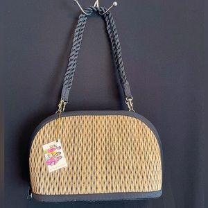 NWT Handmade super cute Boho wicker shoulder purse made in Cambodia